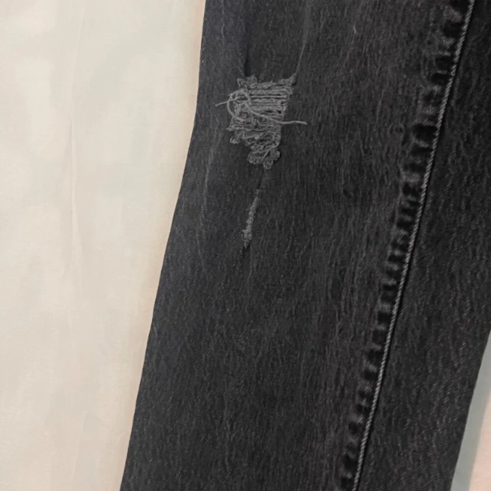 Black Denim Mom Jeans | High Waist - Picture 7 of 9